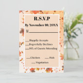 Invitation Mariage à thème automne ou douche RSVP (Debout devant)