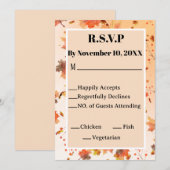 Invitation Mariage à thème automne ou douche RSVP (Devant / Derrière)
