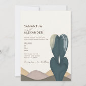 Invitation Mariage à thème Cactus du désert (Devant)