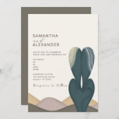 Invitation Mariage à thème Cactus du désert (Devant / Derrière)