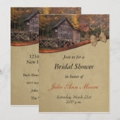 Invitation Mariage à thème de la campagne d'automne (Devant / Derrière)