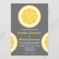 Mariage À THÈME DE LÉMON JAUNE ET GRIS