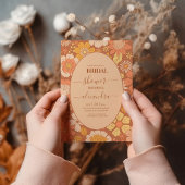 Invitation Mariage à thème des années 70 Super rétros