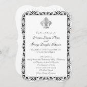 Invitation Mariage à thème Fleur de lis (Devant / Derrière)
