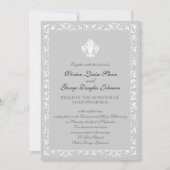 Invitation Mariage à thème Fleur de lis (Devant)