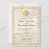 Invitation Mariage à thème Fleur de lis (Devant)