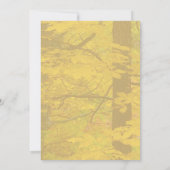 Invitation Mariage à thème Forêt d'automne jaune (Dos)