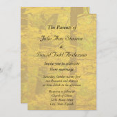 Invitation Mariage à thème Forêt d'automne jaune (Devant / Derrière)