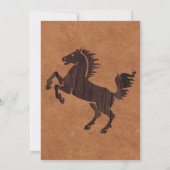 Invitation Mariage à thème occidental en cuir (Dos)