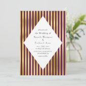 Invitation Mariage à thème Parisien Burgundy et Or (Debout devant)