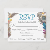 Invitation Mariage à thème Steampunk RSVP (Dos)