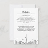 Invitation Mariage à Toronto, Canada | Détails de l'invité (Devant)