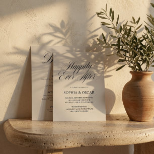 Invitation Mariage à tout jamais Élégant Beige