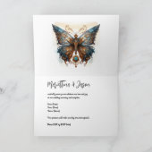 Invitation Mariage à vapeur papillon (Intérieur)