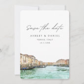 Invitation Mariage à Venise en Italie, Save the Date (Devant)