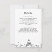 Invitation Mariage à Washington DC | Détails pour les invités (Devant)