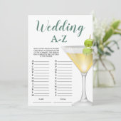 Invitation Mariage A-Z Élégant jeu de Fête des mariées (Debout devant)