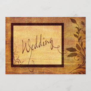 Invitation Mariage abordable Romance 5 x 7 d'automne chaud