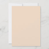 Invitation Mariage Abricot Rose Mousse (Dos)