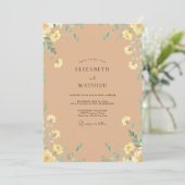 Invitation Mariage Abricot Tan Primrose (Debout devant)
