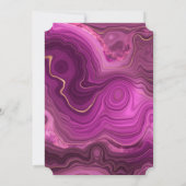 Invitation Mariage Abstrait Améthyste Et Or En (Dos)