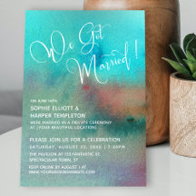 Mariage Abstrait Aquarelle Colorée Nous nous somme