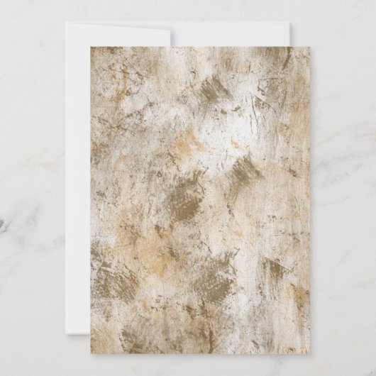 Invitation Mariage Abstrait blanc crème (Dos)