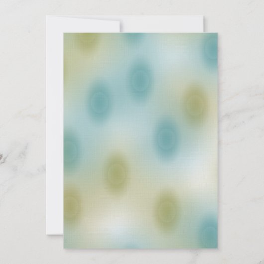 Invitation Mariage Abstrait bleu et vert (Dos)