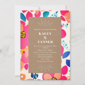 Invitation Mariage Abstrait Cardstock (Devant)