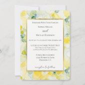 Invitation Mariage Abstrait Citron Jaune (Devant)