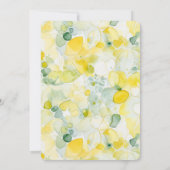 Invitation Mariage Abstrait Citron Jaune (Dos)