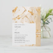 Invitation Mariage Abstrait de luxe moderne (Debout devant)