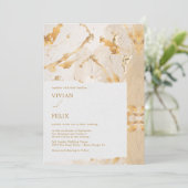 Invitation Mariage Abstrait de luxe moderne (Debout devant)