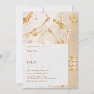 Invitation Mariage Abstrait de luxe moderne