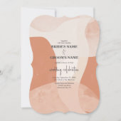 Invitation Mariage Abstrait en terre cuite de Bohême (Devant)