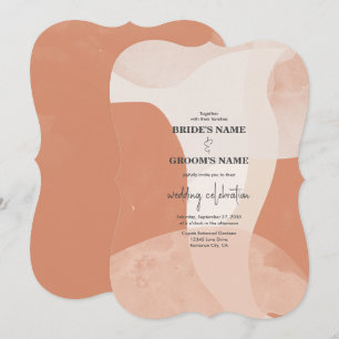 Invitation Mariage Abstrait en terre cuite de Bohême