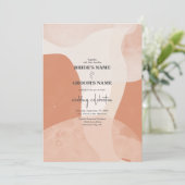 Invitation Mariage Abstrait en terre cuite de Bohême (Debout devant)