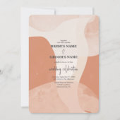 Invitation Mariage Abstrait en terre cuite de Bohême (Devant)