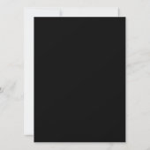 Invitation Mariage Abstrait Floral Noir et Blanc (Dos)