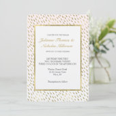 Invitation Mariage Abstrait Gold Blush Pink (Debout devant)