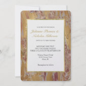 Invitation Mariage Abstrait Gold Glam (Devant)