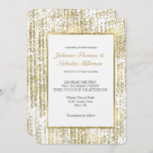 Invitation Mariage Abstrait Gold Jewel Bokeh (Devant / Derrière)