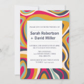 Invitation Mariage Abstrait gras dynamique (Devant)