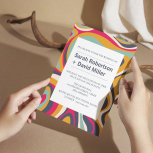 Invitation Mariage Abstrait gras dynamique