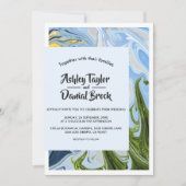 Invitation Mariage Abstrait minimal coloré moderne (Devant)