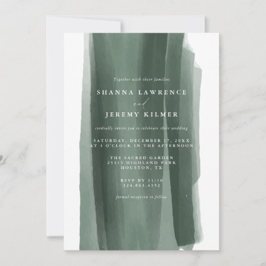 Invitation Mariage Abstrait moderne | (Devant)