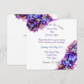 Invitation Mariage Abstrait moderne à l'encre d'alcool à base (Devant / Derrière)