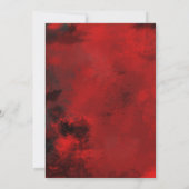 Invitation Mariage Abstrait Moderne de Style Noir et Rouge Fo (Dos)