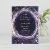 Invitation Mariage Abstrait Moderne Glamour Violet Améthyste (Debout devant)