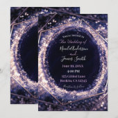 Invitation Mariage Abstrait Moderne Glamour Violet Améthyste (Devant / Derrière)